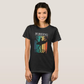 Surfen is mijn Therapy Surfboard T-shirt (Voorkant volledig)