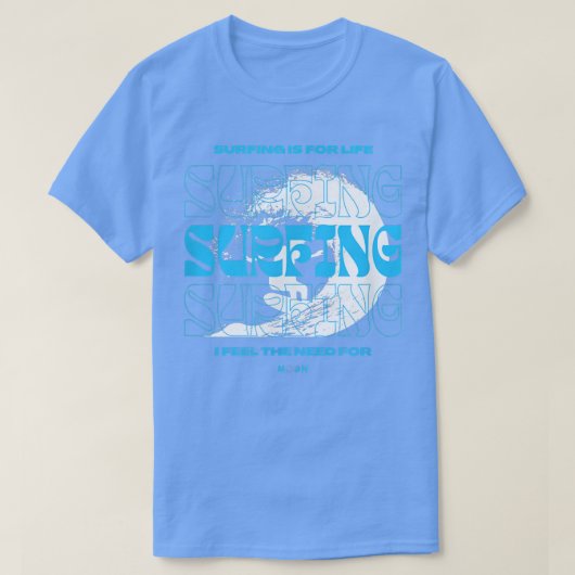 Surfen is voor levensliefde Ocean, vissen, scuba d T-shirt (Design voorkant)