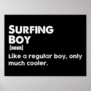 Surfen Jongen Grappige Definitie Surfer Poster