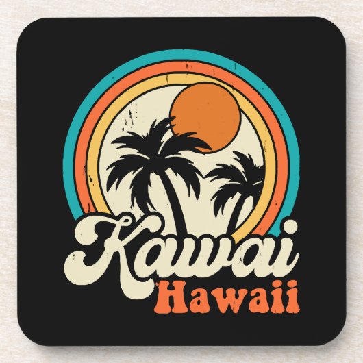 Surfen Kawaii Hawaï Bier Onderzetter (Voorkant)