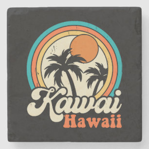 Surfen Kawaii Hawaï Stenen Onderzetter