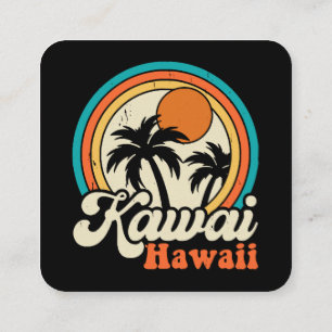 Surfen Kawaii Hawaï Vierkante Visitekaartje