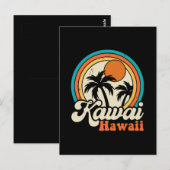 Surfen Kawaii Hawaii Briefkaart (Voorkant / Achterkant)