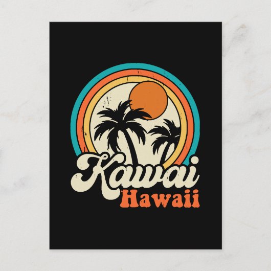 Surfen Kawaii Hawaii Briefkaart (Voorkant)