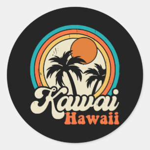 Surfen Kawaii Hawaii Ronde Sticker