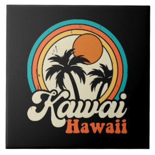 Surfen Kawaii Hawaii Tegeltje