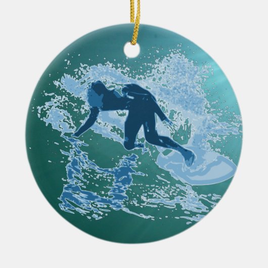Surfen Keramisch Ornament (Voorkant)