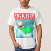 Surfen Kerstmis T-shirt (Voorkant)