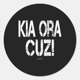 Surfen Kia Ora Cuz! Paddleboarding Sup Liefhebber Ronde Sticker