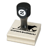 Surfen Koe en Chicken Cowabunga Funny Rubberstempel (Stempel)
