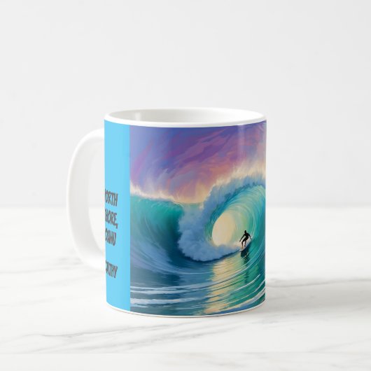 Surfen koffie mok (Voorkant links)