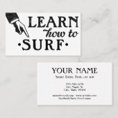 Surfen Lessons Visitekaartjes - Koel Vintage (Voorkant / Achterkant)