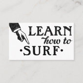 Surfen Lessons Visitekaartjes - Koel Vintage (Voorkant)