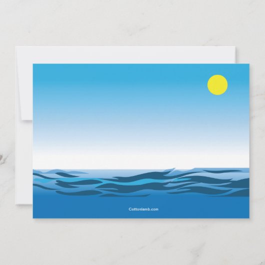 Surfen Leuk Verjaardagsfeestje Uitnodiging (Achterkant)