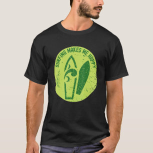 Surfen maakt me een gelukkige Surfer T-shirt
