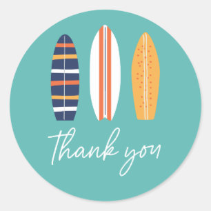 Surfen maar JONGEN Surfplank strand Verjaardagsfee Ronde Sticker