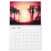 Surfen meisje in zonsopgang kalender (Feb 2026)