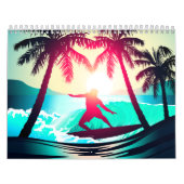 Surfen met palmbomen kalender (Hoes)