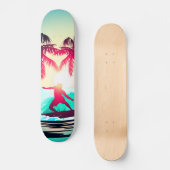 Surfen met palmbomen persoonlijk skateboard (Voorkant)