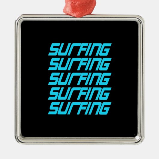 Surfen Metalen Ornament (Voorkant)
