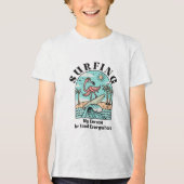 Surfen, mijn excuus voor overal zand Tri-Blend shirt (Voorkant)