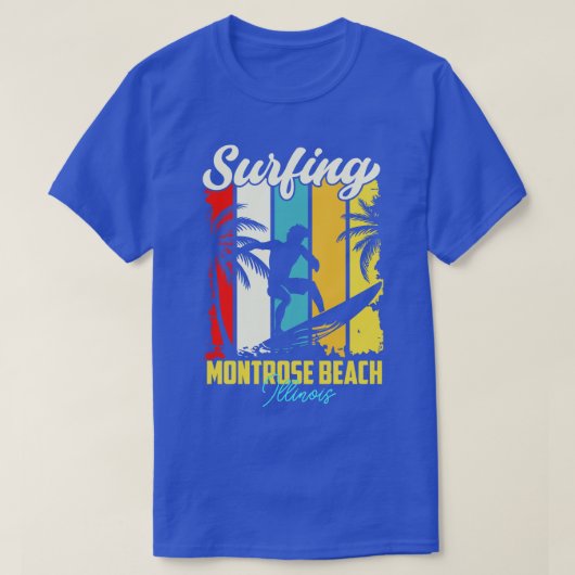 Surfen Montrose Beach Illinois T-shirt (Design voorkant)