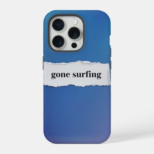 surfen, naar de blauwe zee iPhone hoesje (Achterkant)