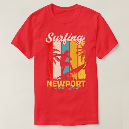 Surfen Newport Rhode Island T-shirt (Design voorkant)