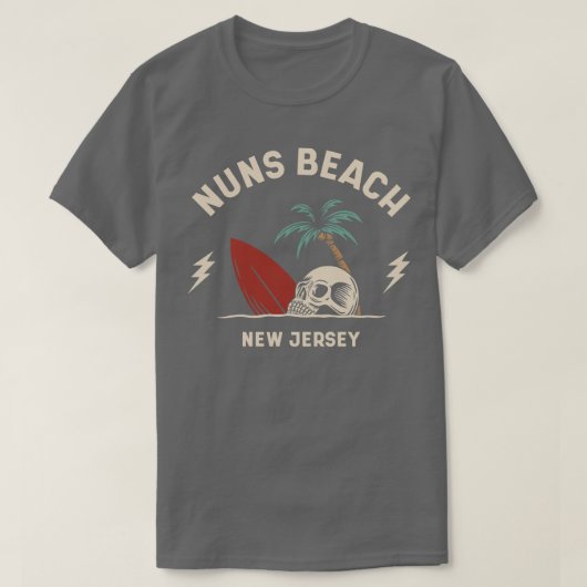 Surfen Nuns Beach New Jersey Retro Surven S T-shirt (Design voorkant)