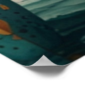 Surfen Ocean Waves Zomer zonsondergang zonsopgang  Poster (Hoek)