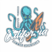 Surfen Octopus2 Sticker (Voorkant)