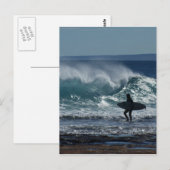 Surfen omhoog briefkaart (Voorkant / Achterkant)