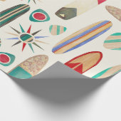 Surfen omhoog in de jaren vijftig cadeaupapier (Hoek)