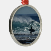 Surfen omhoog metalen ornament (Rechts)