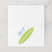 Surfen omhoog plaatskaartje (Buitenkant ongevouwen)