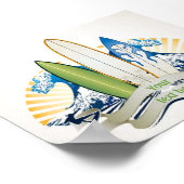 Surfen omhoog poster (Hoek)