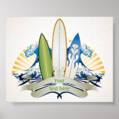 Surfen omhoog poster (Voorkant)