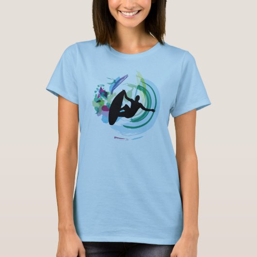 Surfen omhoog t-shirt (Voorkant)