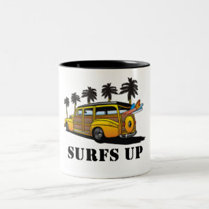 surfen omhoog tweekleurige koffiemok