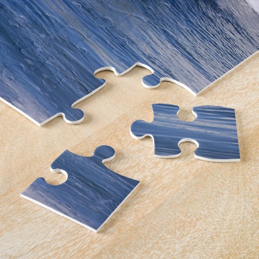 Surfen onder regenboogpuzzel legpuzzel (Zijkant)