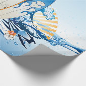 Surfen op 2-vouwpapier cadeaupapier (Hoek)