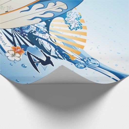 Surfen op 2-vouwpapier cadeaupapier (Hoek)