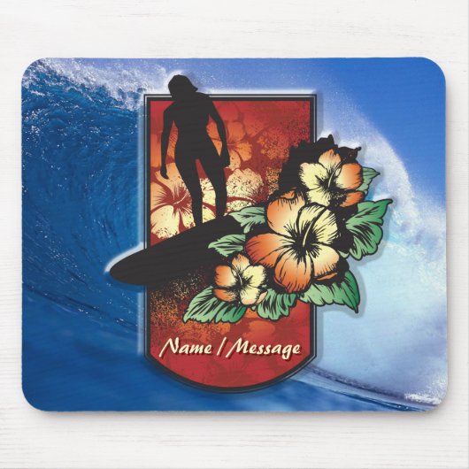 Surfen op 3 Mousepad Muismat (Voorkant)