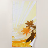 Surfen op 7 keukendoek strandlaken (Voorkant)