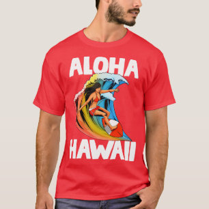 Surfen op Aloha Hawaii Surfer T-shirt