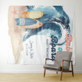 Surfen op baby's aan boord van Baby shower met twe Wandkleed (In Situ (horizontaal))