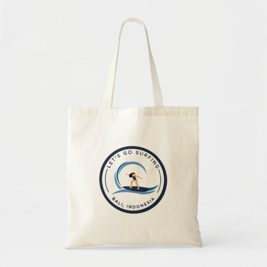 Surfen op Bali, Indonesië Tote Bag (Voorkant)