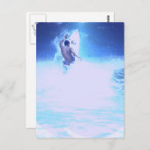 Surfen op Big Waves Briefkaart (Voorkant / Achterkant)