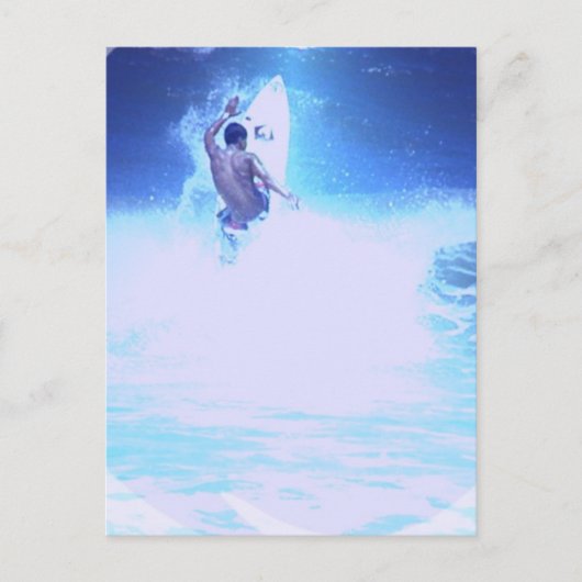 Surfen op Big Waves Briefkaart (Voorkant)