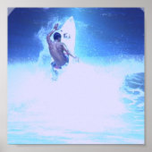 Surfen op Big Waves Print (Voorkant)